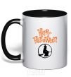 Mug with a colored handle Halloween Witch black фото