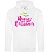 Men`s hoodie HAPPY Halloween PINK White фото