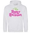 Men`s hoodie HAPPY Halloween PINK sport-grey фото