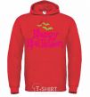 Men`s hoodie HAPPY Halloween PINK bright-red фото