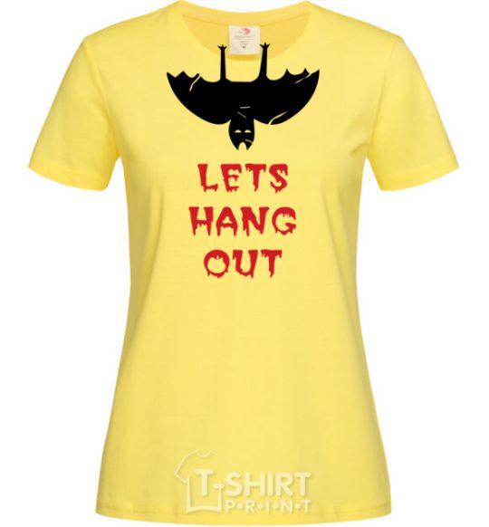 Женская футболка LETS HANG OUT Лимонный фото