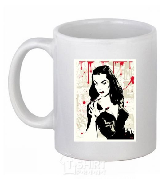Ceramic mug Vampiress White фото