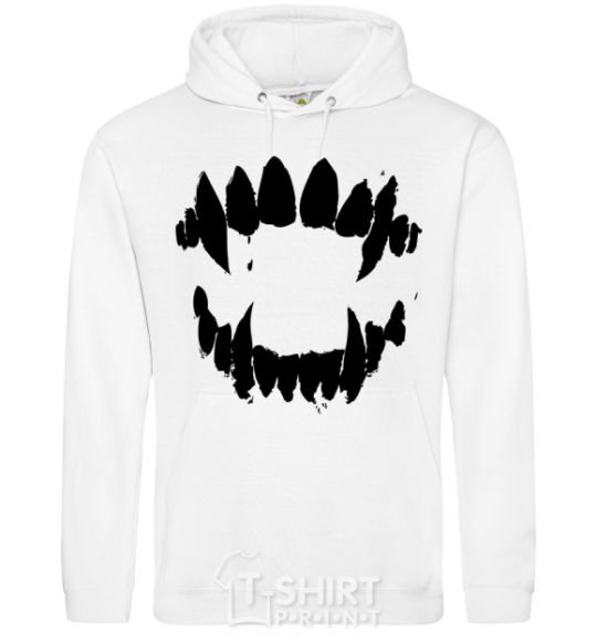 Men`s hoodie Fangs White фото