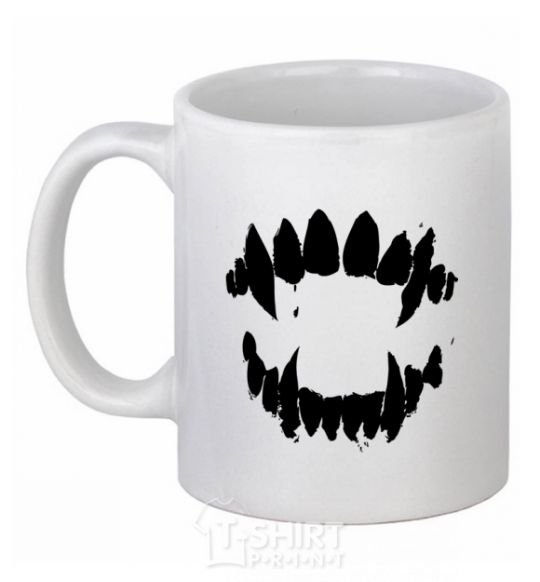 Ceramic mug Fangs White фото
