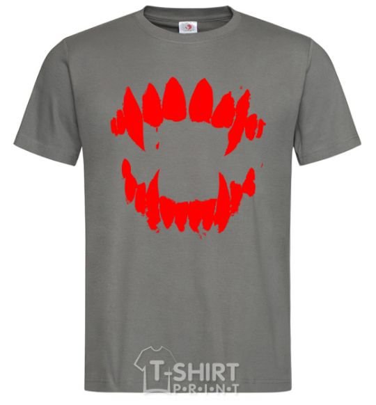 Men's T-Shirt Fangs dark-grey фото