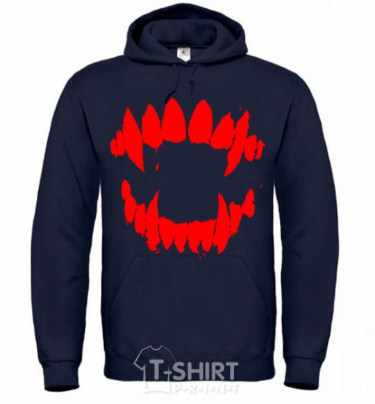 Men`s hoodie Fangs navy-blue фото