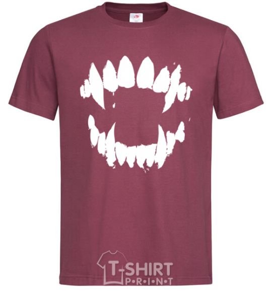 Men's T-Shirt Fangs burgundy фото