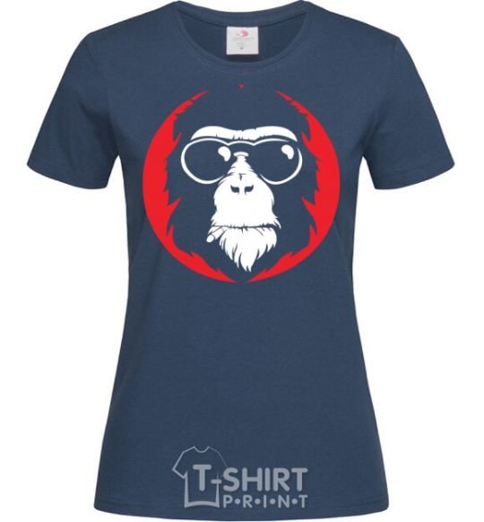 Women's T-shirt Monkey navy-blue фото