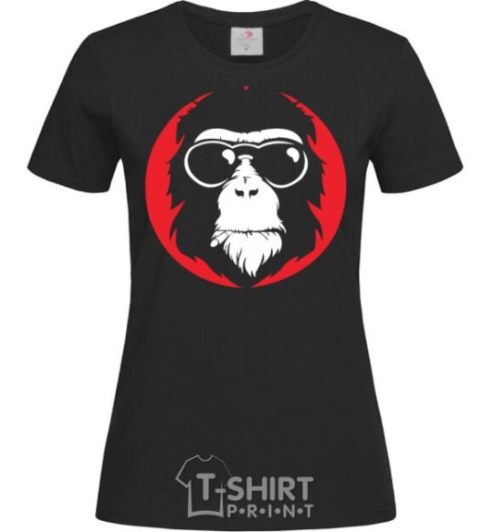 Women's T-shirt Monkey black фото