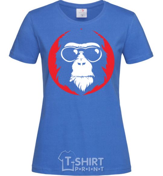 Women's T-shirt Monkey royal-blue фото