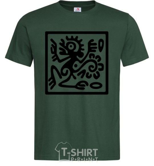 Мужская футболка Monkey pattern Темно-зеленый фото