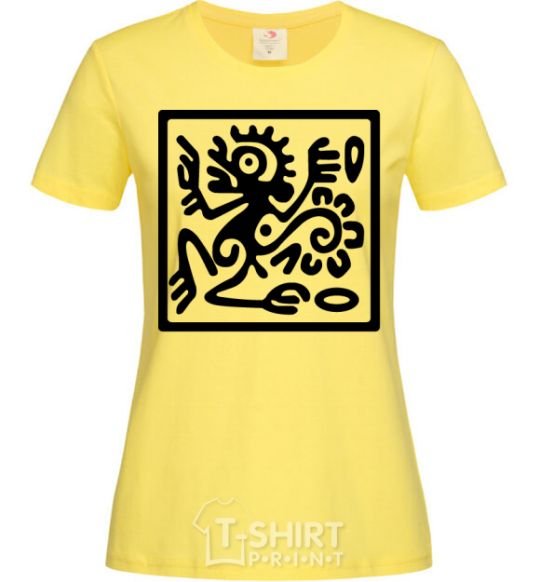 Женская футболка Monkey pattern Лимонный фото