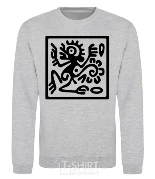 Sweatshirt Monkey pattern sport-grey фото