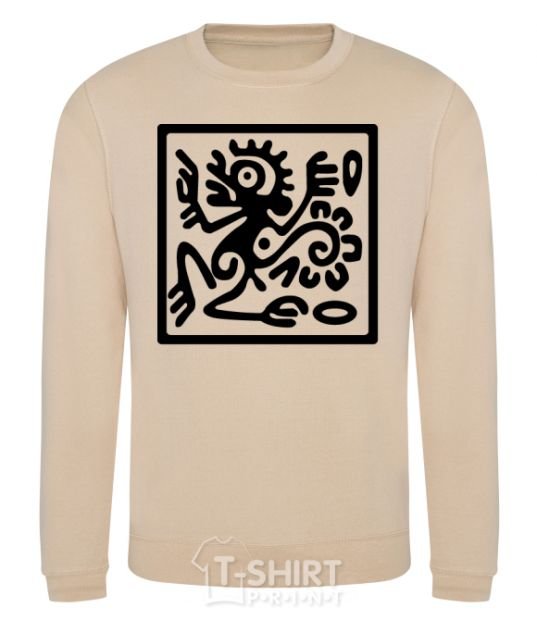 Sweatshirt Monkey pattern sand фото