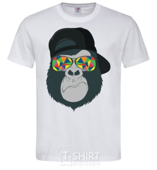 Men's T-Shirt Monkey in glass White фото