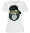 Women's T-shirt Monkey in glass White фото