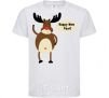 Kids T-shirt Christmas Deer White фото