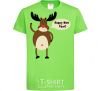 Kids T-shirt Christmas Deer orchid-green фото