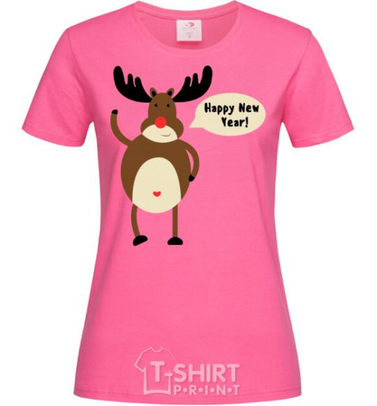 Women's T-shirt Christmas Deer heliconia фото