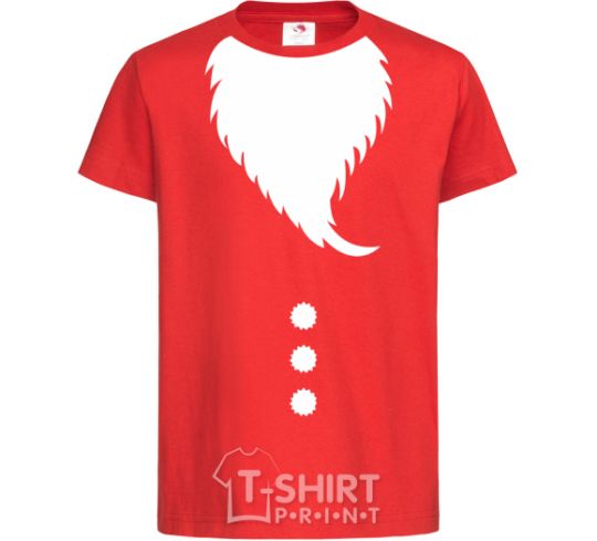 Kids T-shirt Santa beard red фото