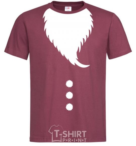 Men's T-Shirt Santa beard burgundy фото