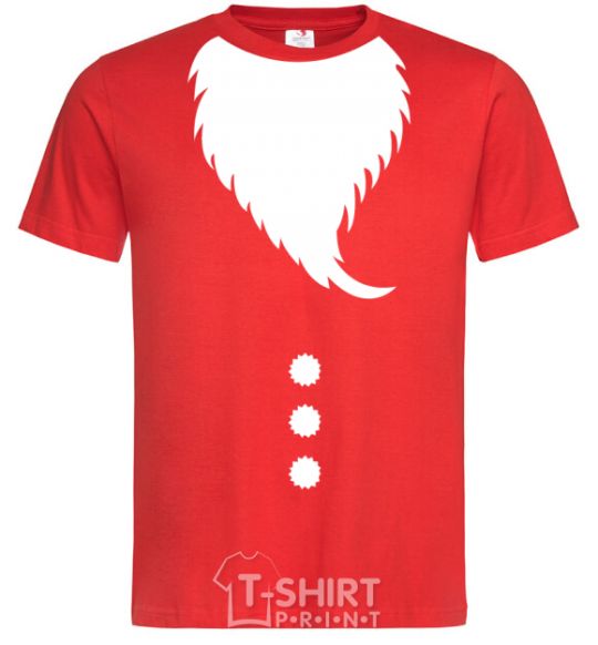 Men's T-Shirt Santa beard red фото