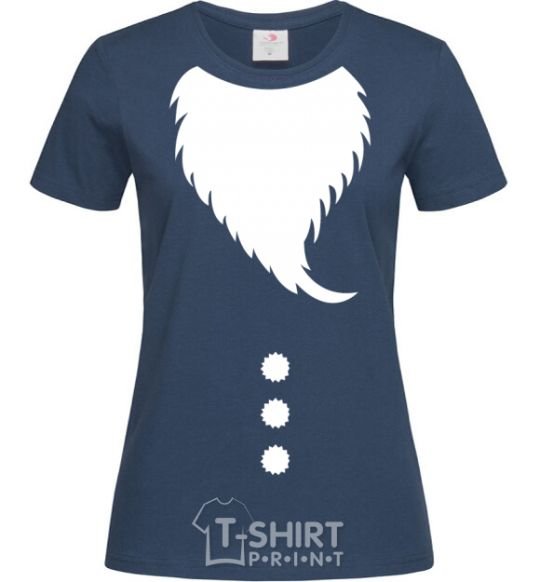 Women's T-shirt Santa beard navy-blue фото