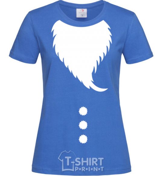 Women's T-shirt Santa beard royal-blue фото