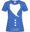 Women's T-shirt Santa beard royal-blue фото