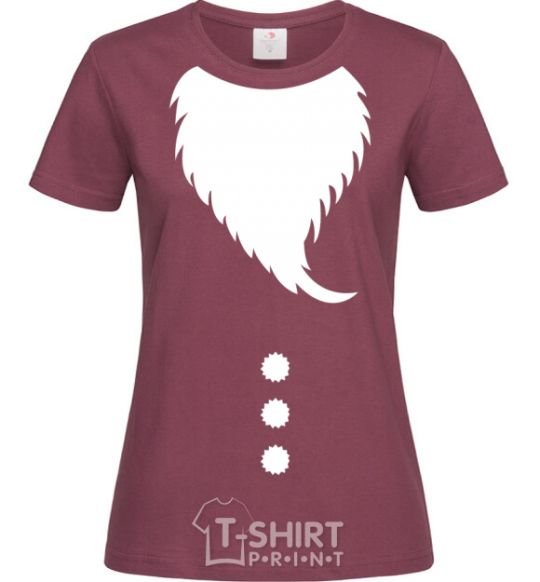 Women's T-shirt Santa beard burgundy фото