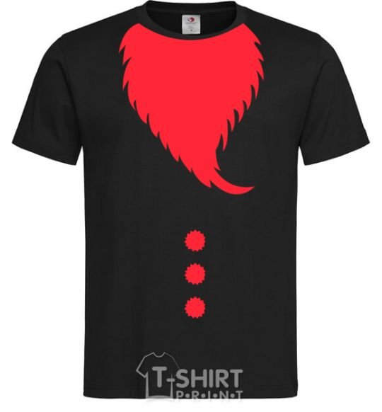 Men's T-Shirt Santa beard black фото