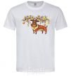 Men's T-Shirt Deer lights White фото