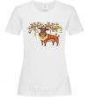 Women's T-shirt Deer lights White фото