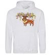 Men`s hoodie Deer lights sport-grey фото