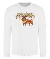 Sweatshirt Deer lights White фото