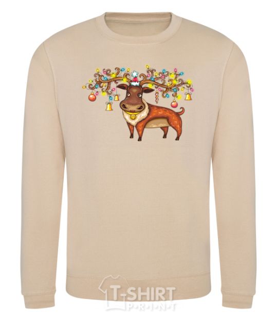 Sweatshirt Deer lights sand фото