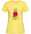 Women's T-shirt Cat Santa cornsilk фото