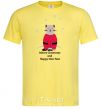Мужская футболка Cat Santa Лимонный фото