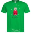 Men's T-Shirt Cat Santa kelly-green фото