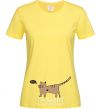 Женская футболка cat love Лимонный фото