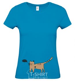 Women's T-shirt Cat girl love White фото