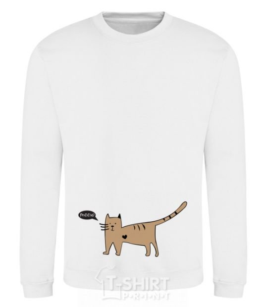 Sweatshirt cat love White фото