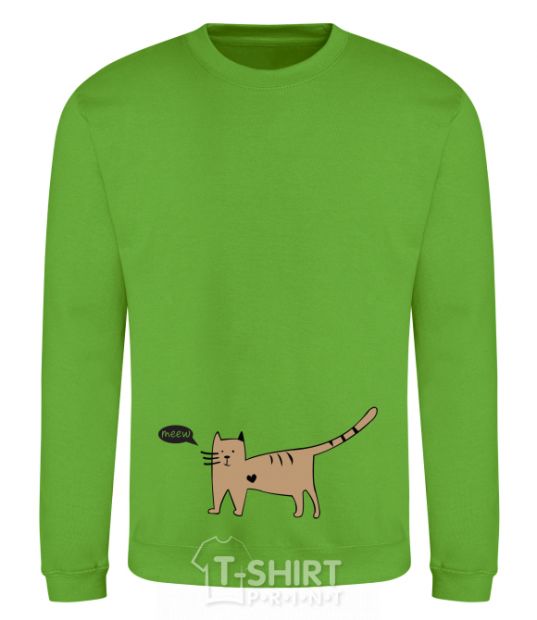 Sweatshirt cat love orchid-green фото