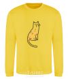 Sweatshirt Lady cat yellow фото
