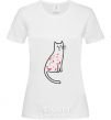 Women's T-shirt Lady cat White фото