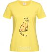 Women's T-shirt Lady cat cornsilk фото