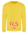 Sweatshirt love fishes yellow фото