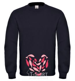 Sweatshirt love fishes black фото