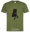 Men's T-Shirt cat man millennial-khaki фото