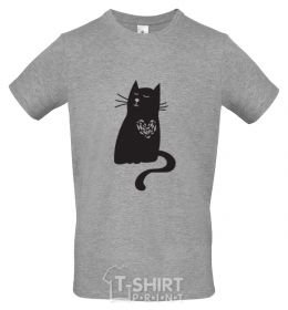 Men's T-Shirt Cat boy love White фото